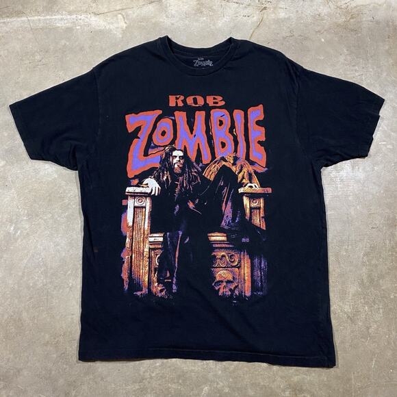 Rob Zombie Throne Graphic Band T-Shirt Black XL - Picture 1 of 6